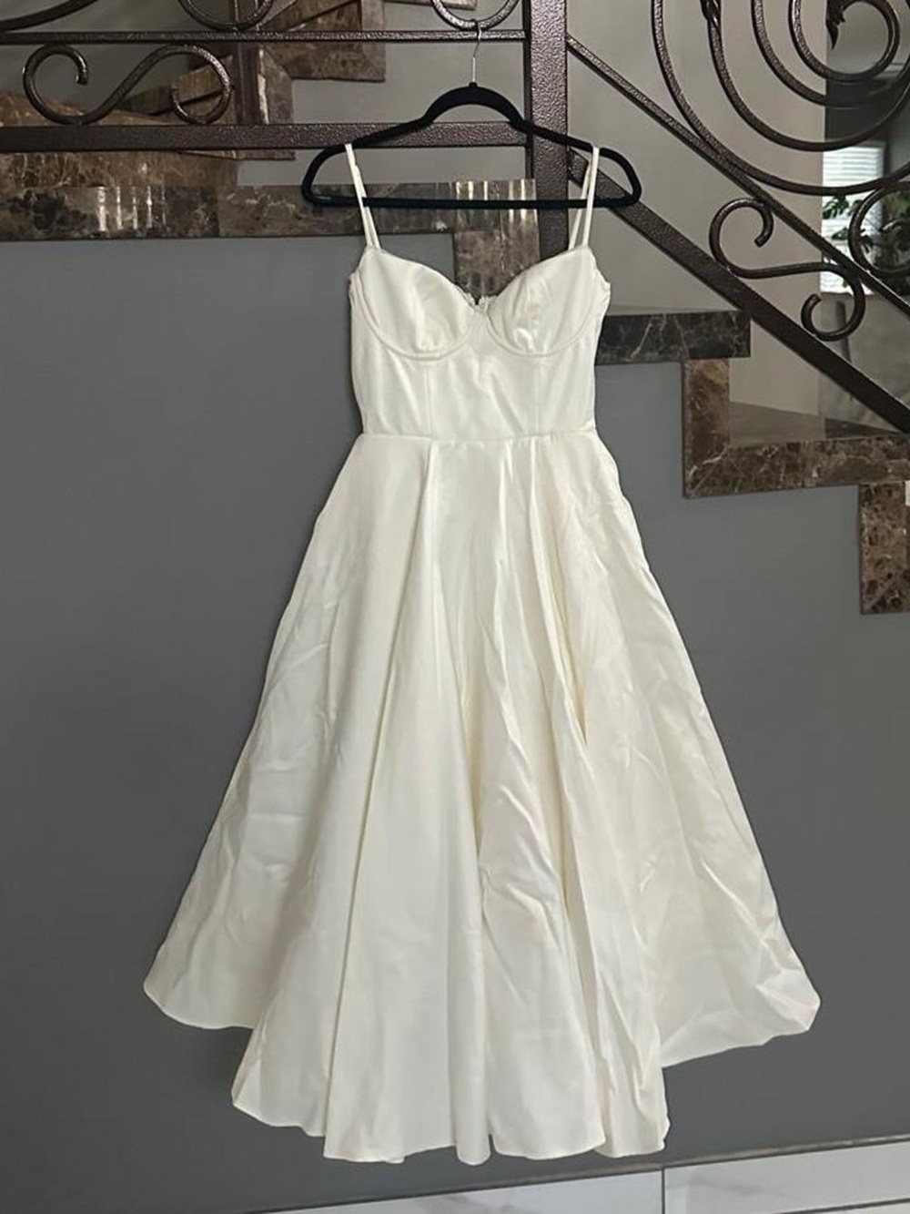 House of Cb Mademoiselle White Tulle Midi Dress